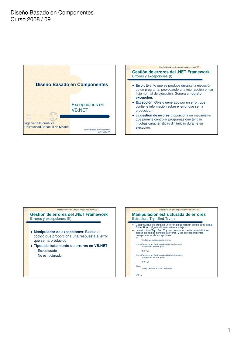 Imágen de pdf 10 - Excepciones en VB.NET