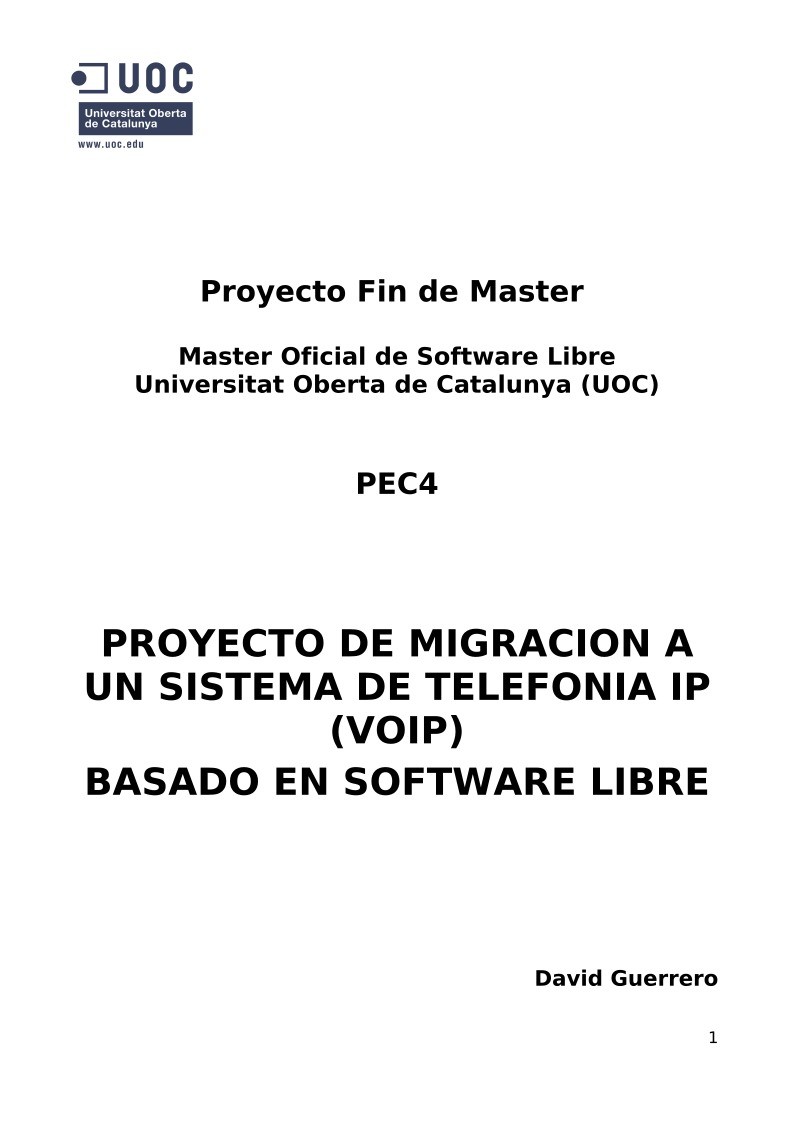 Imágen de pdf Proyecto de migracion a un sistema de telefonia IP (VOIP) basado en software libre