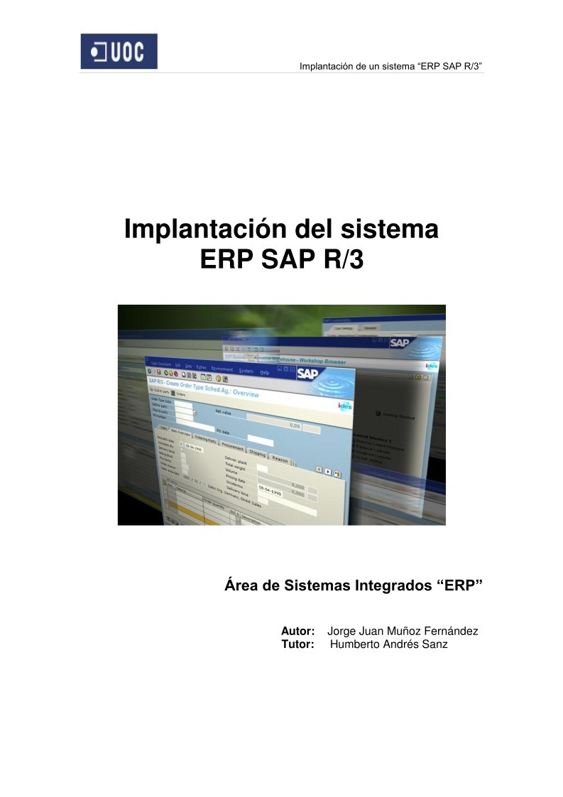 Imágen de pdf Implantación del sistema ERP SAP R/3