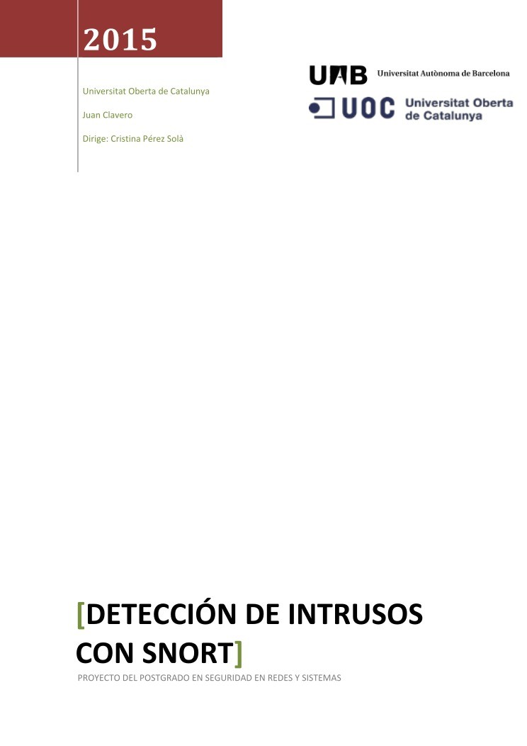 Imágen de pdf Detección de intrusos con Snort