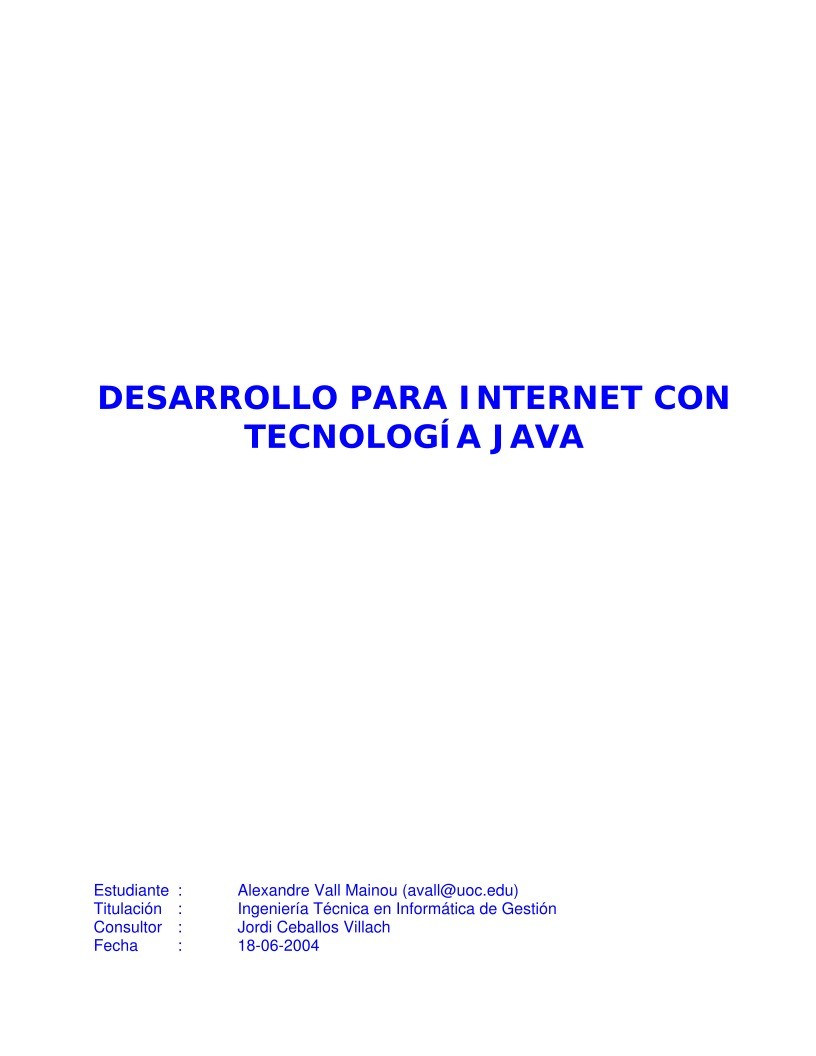 Imágen de pdf Desarrollo para Internet con Tecnología Java