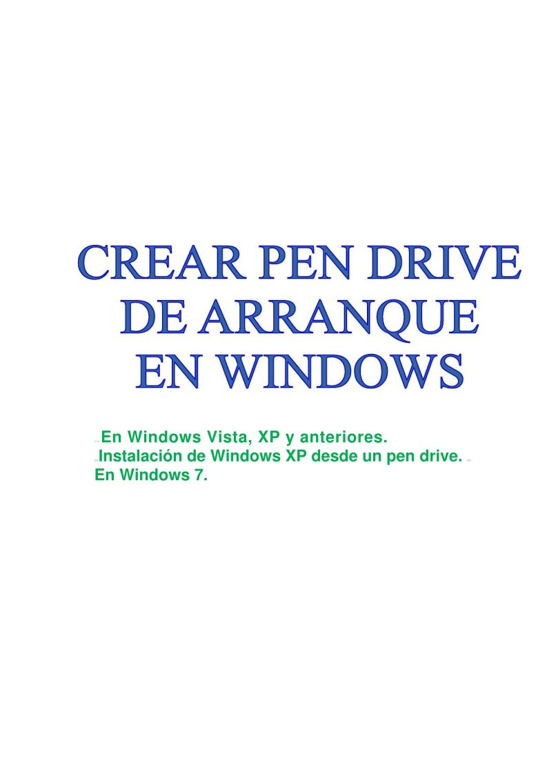 Imágen de pdf Crear pendrive arranque Windows Vista y XP