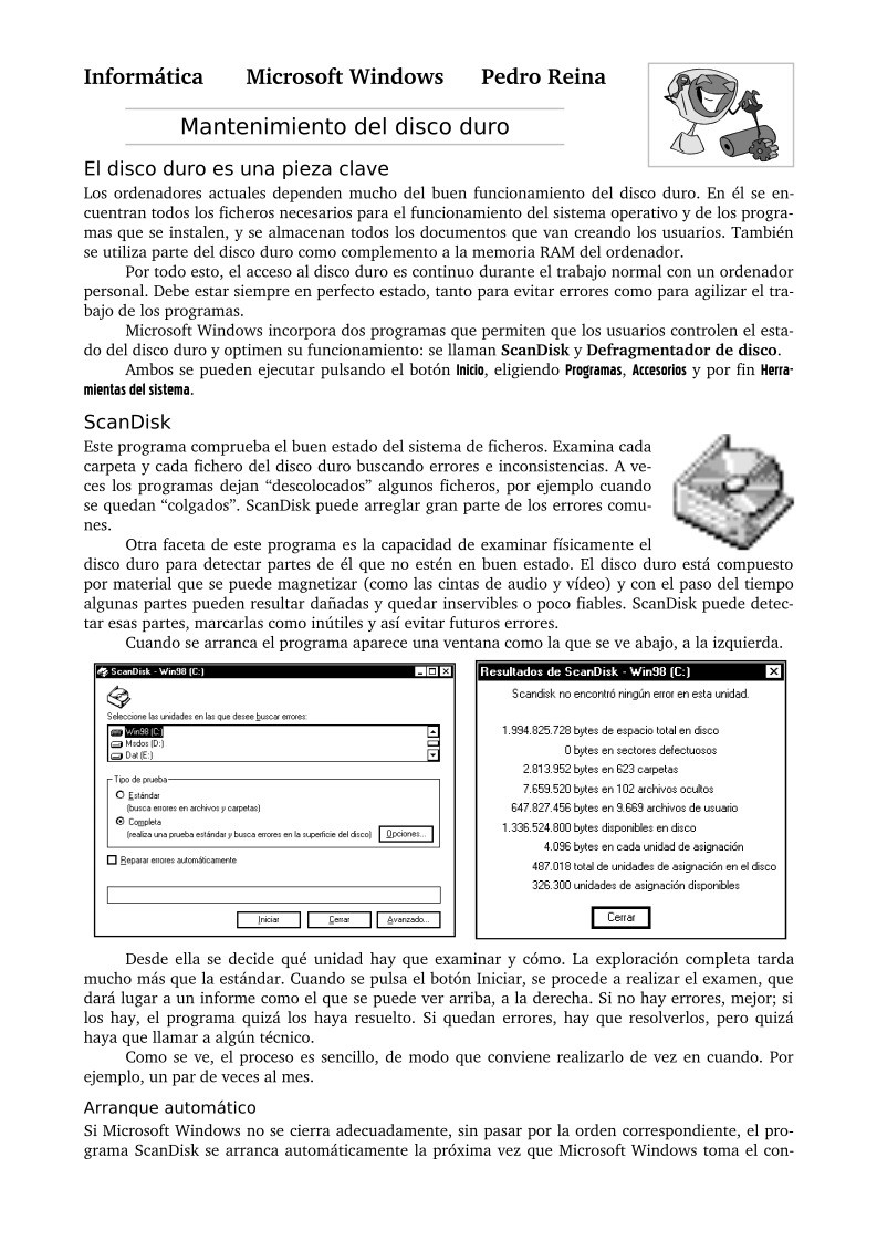 Imágen de pdf Mantenimiento del disco duro