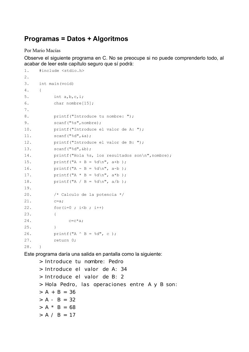 Imágen de pdf Programas = Algoritmos + Estructuras de datos
