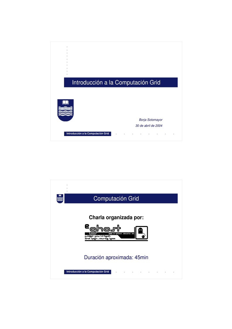 Imágen de pdf Introducción a la Computación Grid