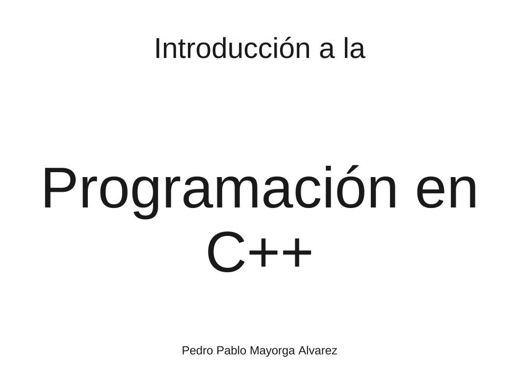 Imágen de pdf Introducción a la Programación en C++