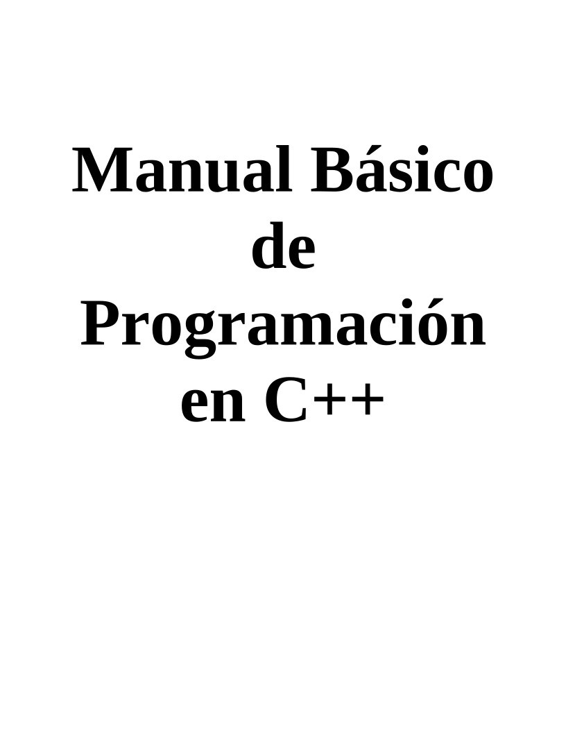 Imágen de pdf Manual básico de programación en C++