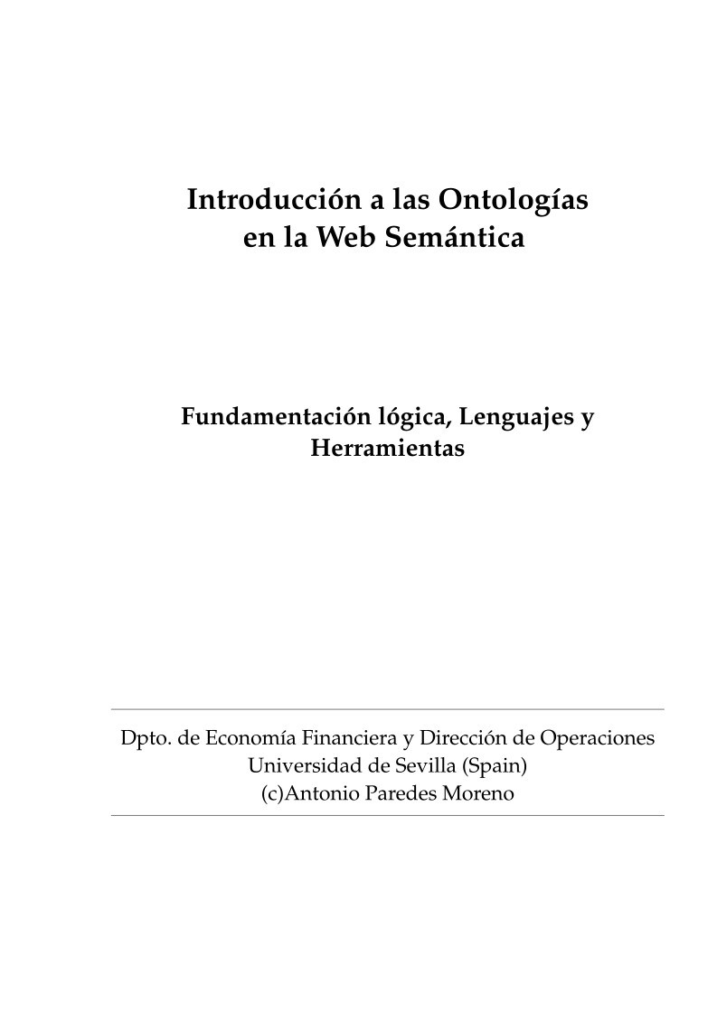 Imágen de pdf Introducción a las Ontologías en la Web Semántica