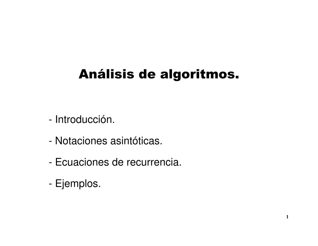 Imágen de pdf Análisis de algoritmos