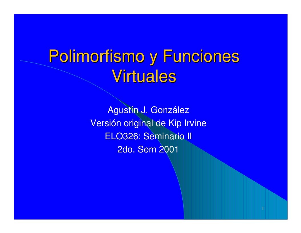 Imágen de pdf Polimorfismo y Funciones Virtuales