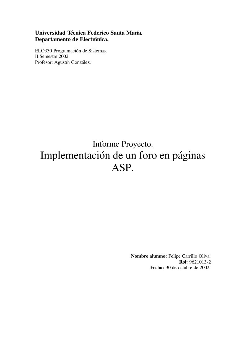 Imágen de pdf Implementación de un foro en páginas ASP