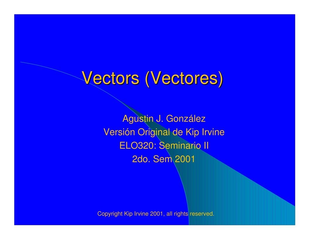 Imágen de pdf Vectors (Vectores)