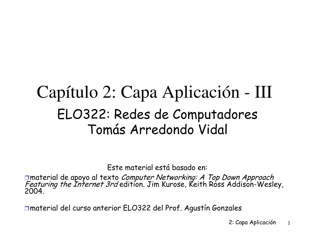Imágen de pdf Capítulo 2: Capa Aplicación - III