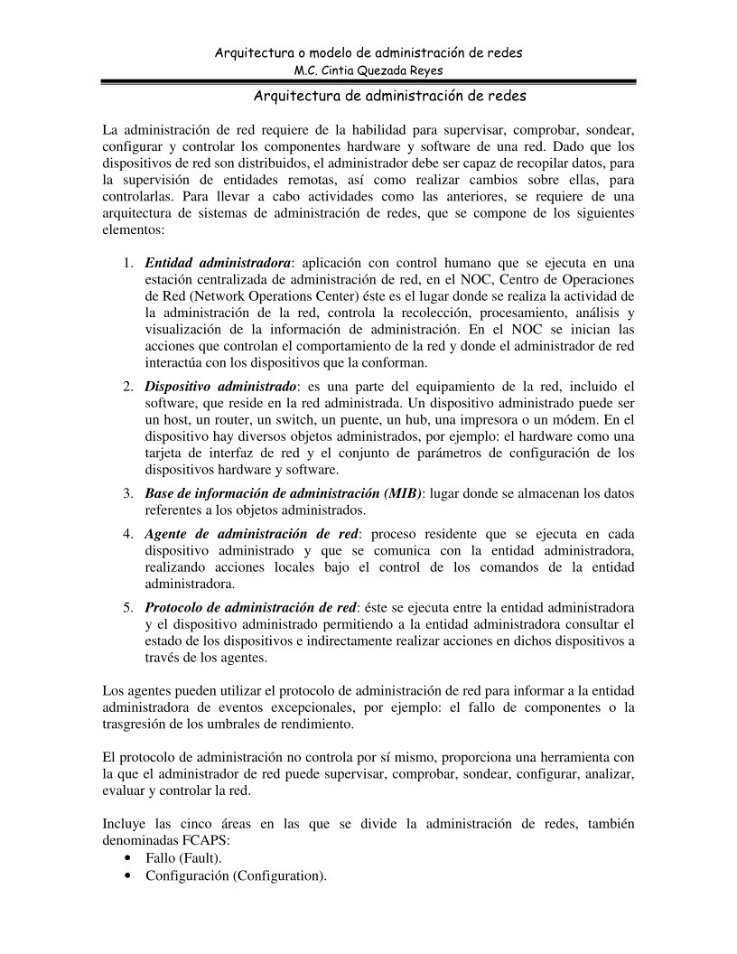 Imágen de pdf Modelo Básico de administración de redes