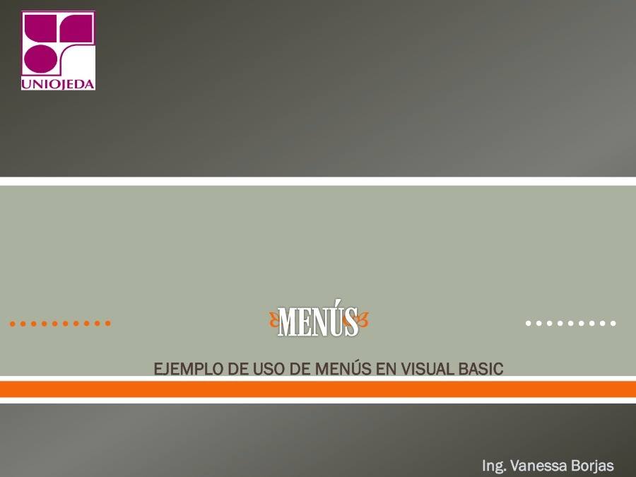 Imágen de pdf Ejemplo de uso de menús en Visual Basic