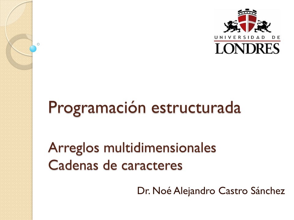Imágen de pdf Programación estructurada - Arreglos