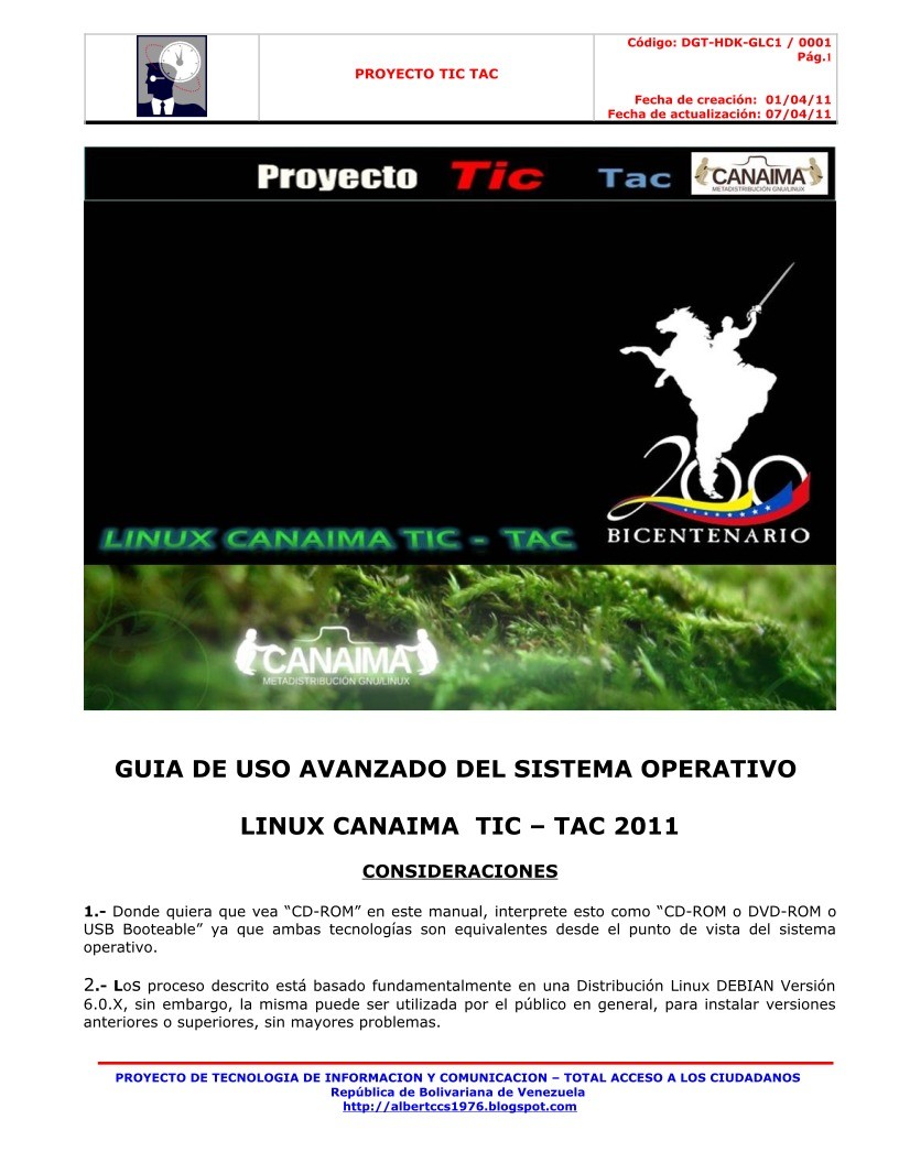 Imágen de pdf Guía de uso avanzado del sistema operativo Linux Canaima