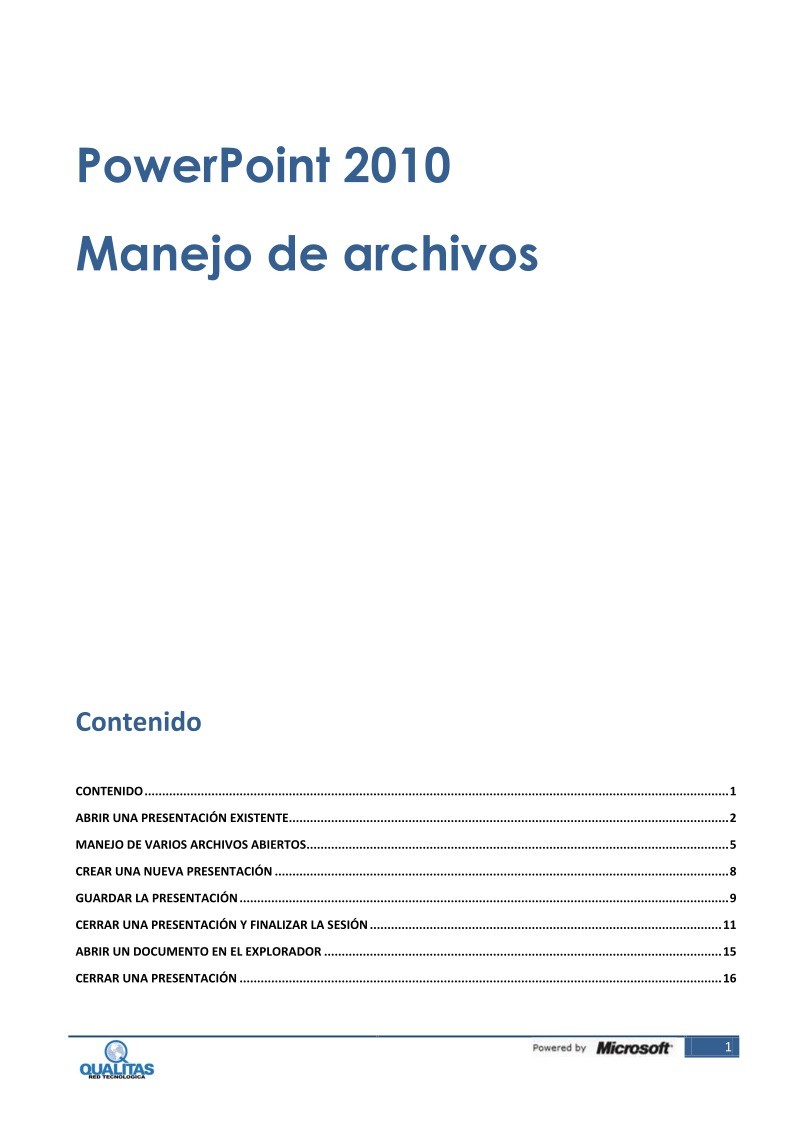 Imágen de pdf PowerPoint 2010 Manejo de archivos