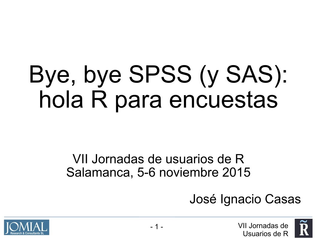 Imágen de pdf Bye, bye SPSS (y SAS): hola R para encuestas