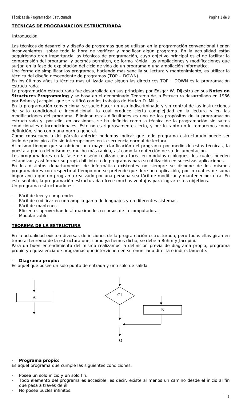 Imágen de pdf Técnicas de programación estructurada