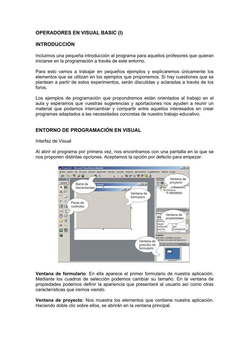 Imágen de pdf Operadores en Visual Basic (I)