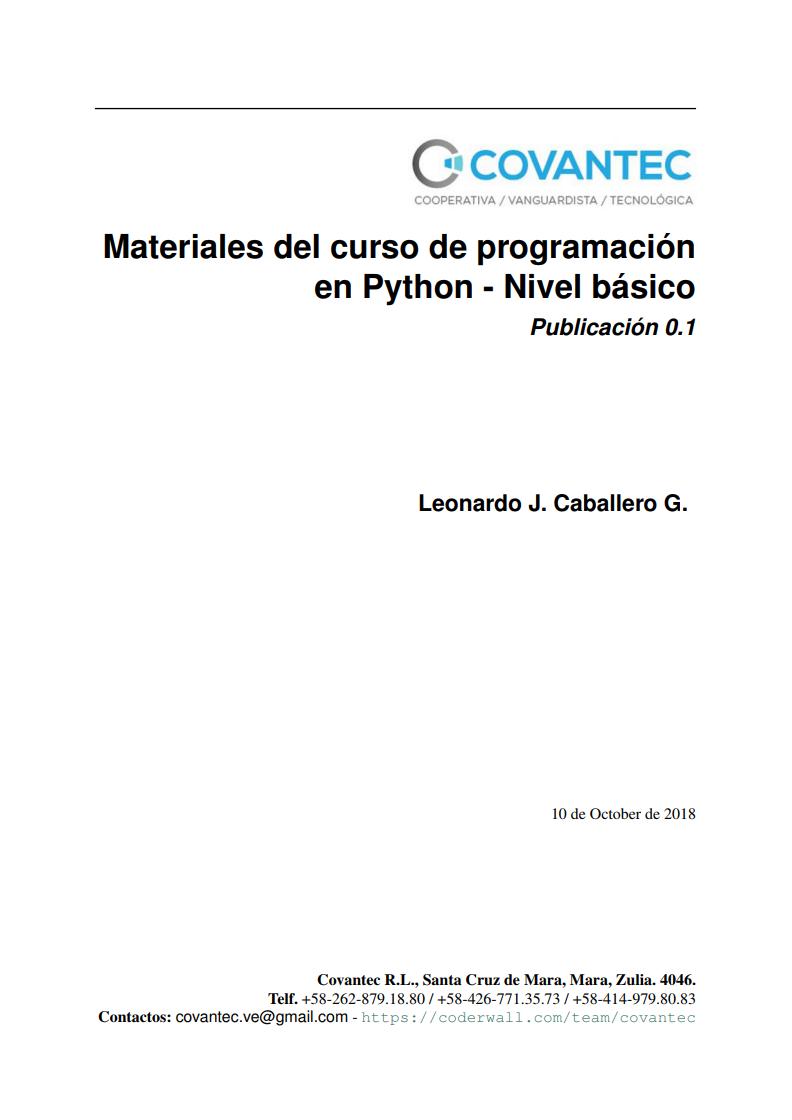 Imágen de pdf Materiales del curso de programación en Python - Nivel básico