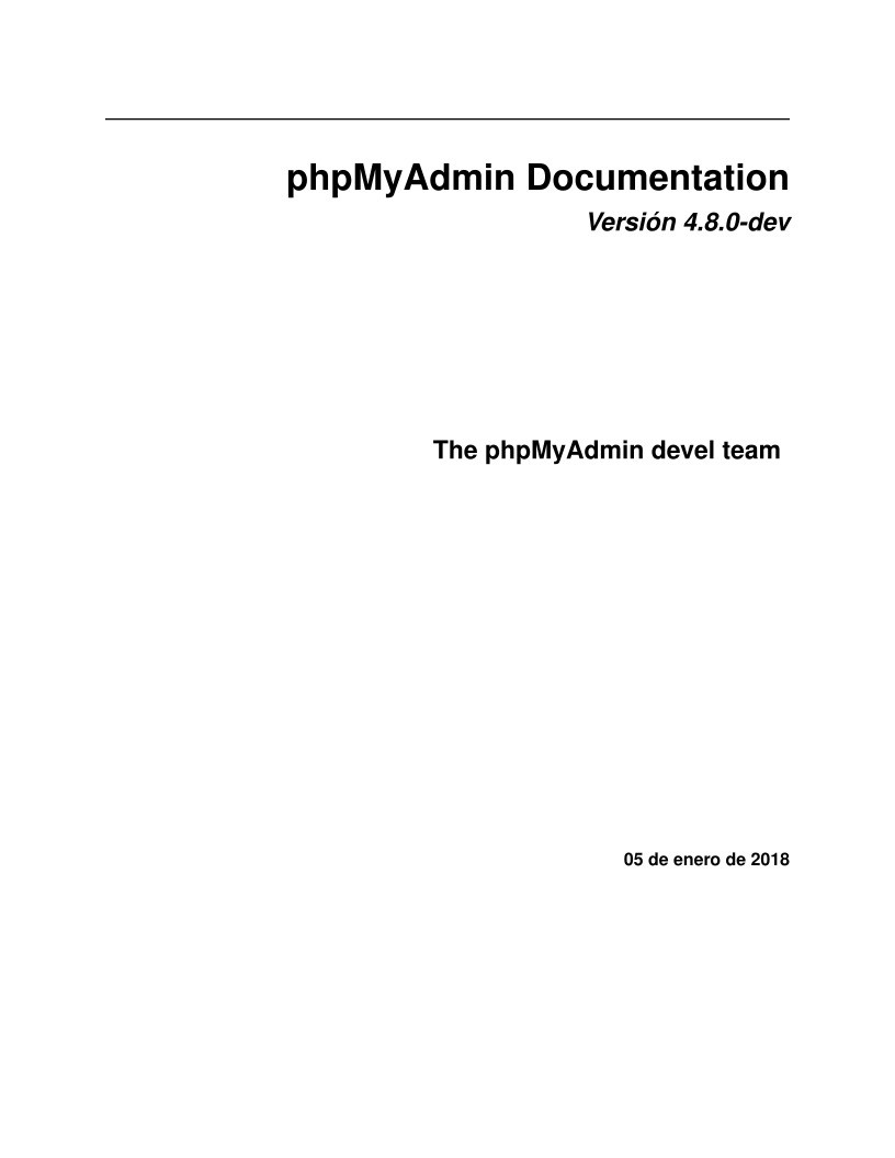 Imágen de pdf phpMyAdmin Documentation