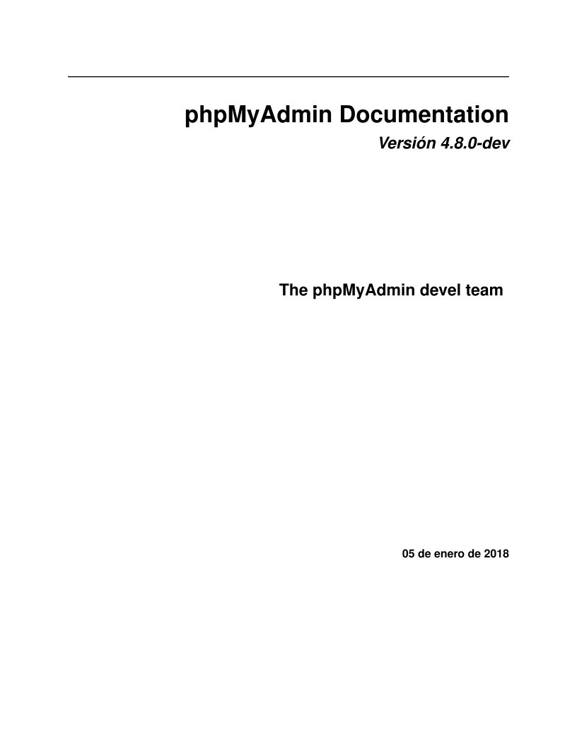 Imágen de pdf phpMyAdmin Documentation