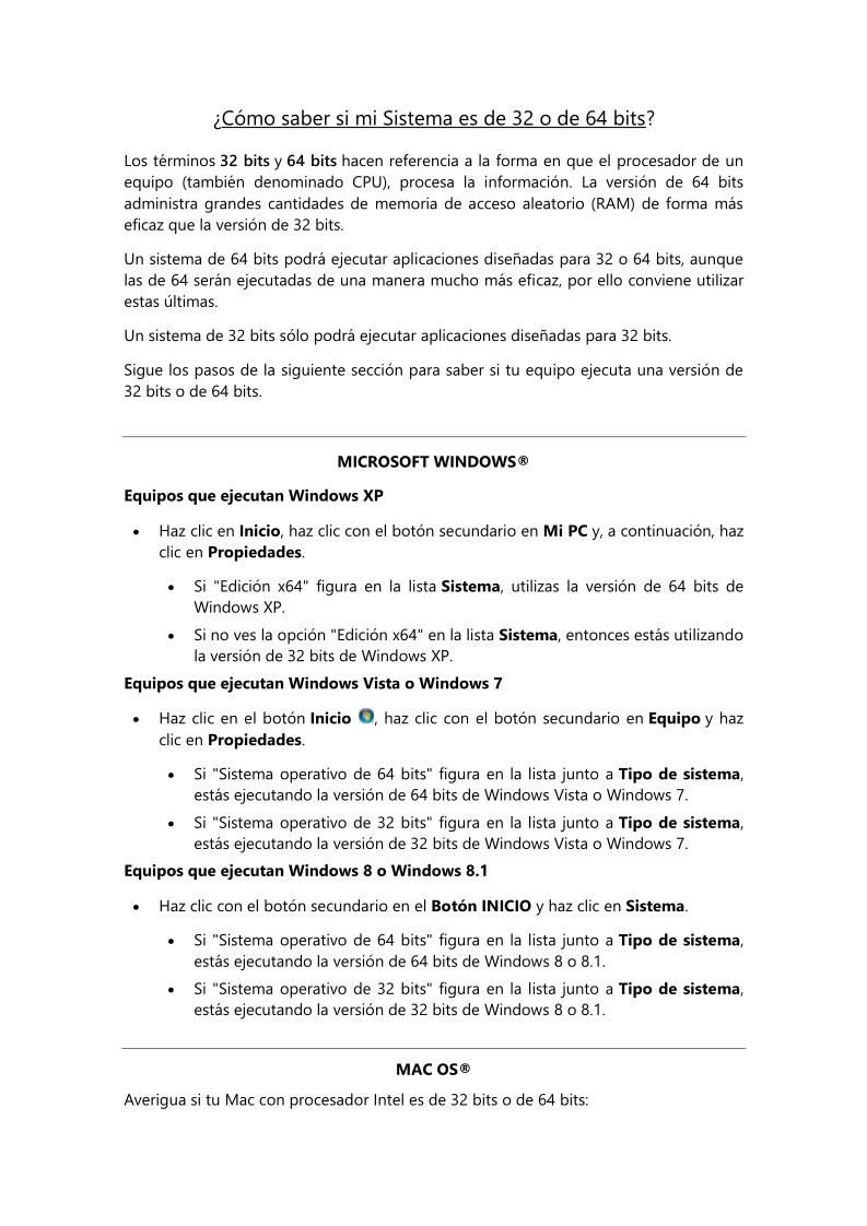 Imágen de pdf Cómo saber si mi Sistema es de 32 o de 64 bits