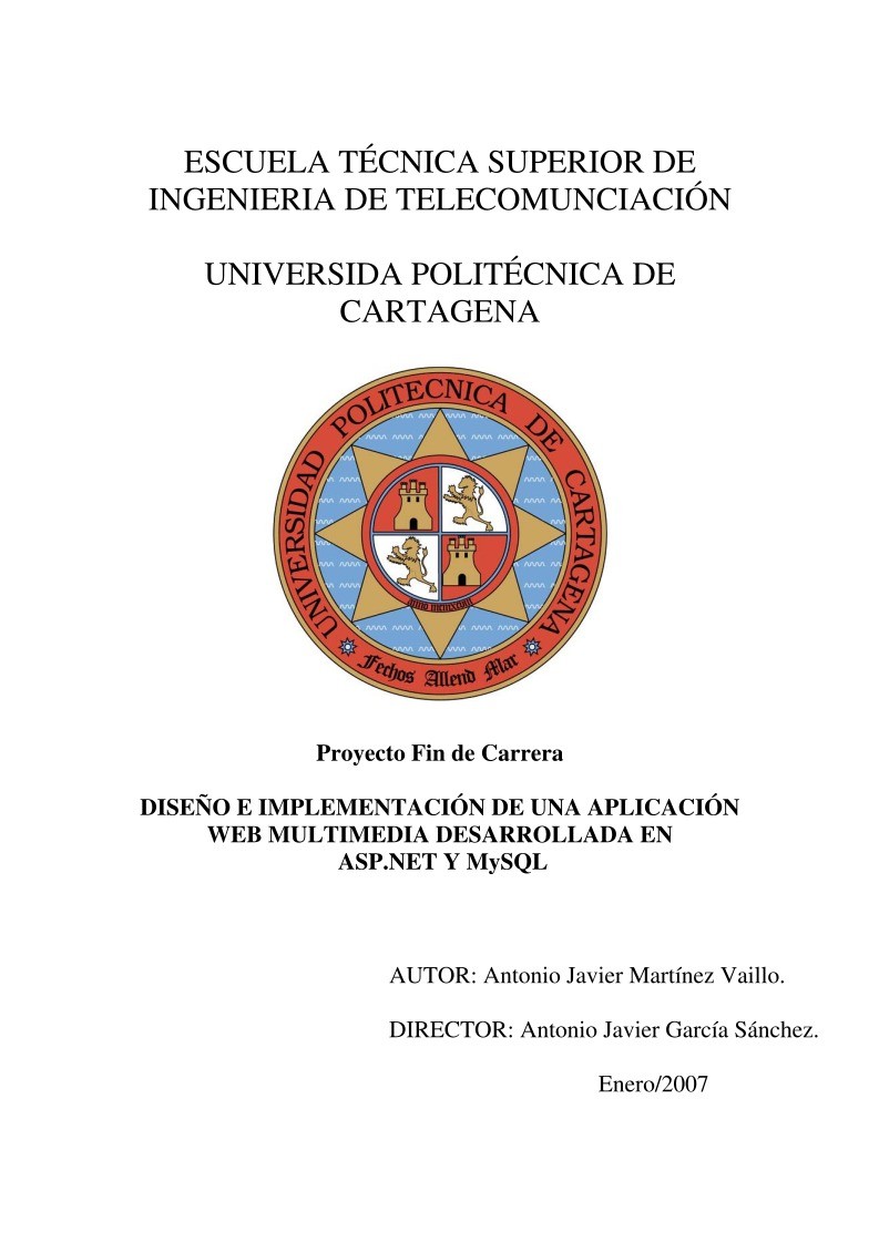 Imágen de pdf Diseño e implementación de una aplicación web multimedia desarrollada en ASP.NET Y MySQL