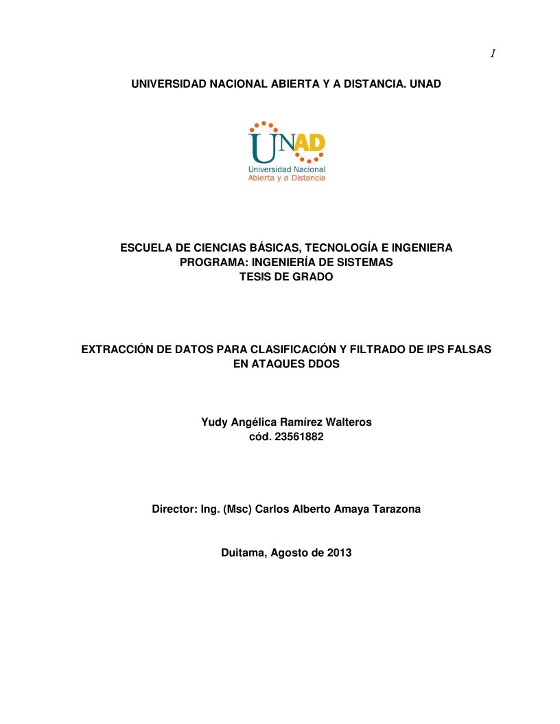 Imágen de pdf Extracción de datos para clasificación y filtrado de IPs falsas en ataques DDOS