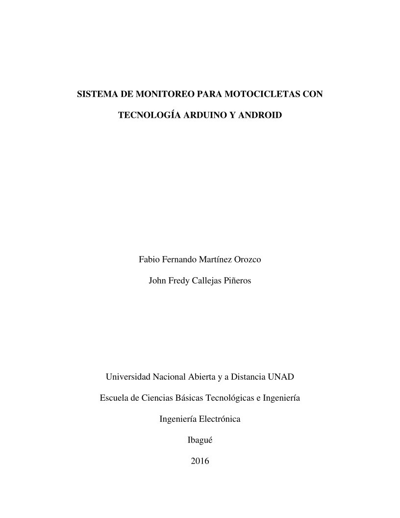 Imágen de pdf Sistema de monitoreo para motocicletas con tecnología Arduino y Android