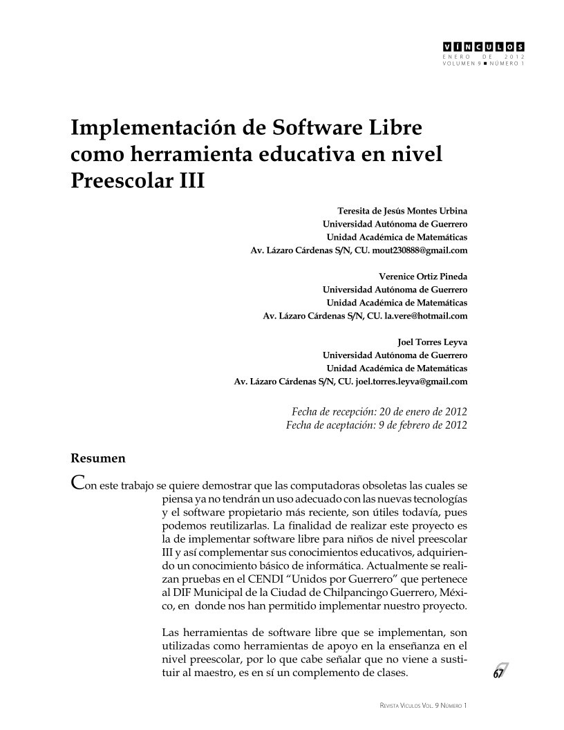 Imágen de pdf Implementación de Software Libre como herramienta educativa en nivel Preescolar III