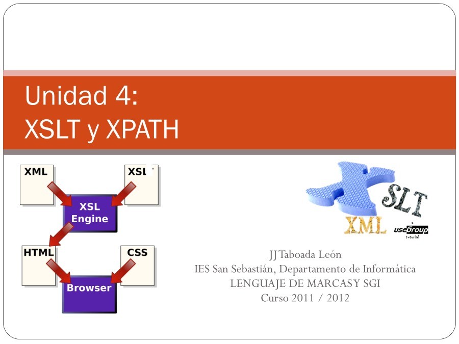 Imágen de pdf Unidad 4: XSLT y XPATH