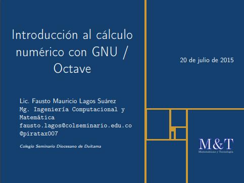Imágen de pdf Introducción al cálculo numérico con GNU / Octave