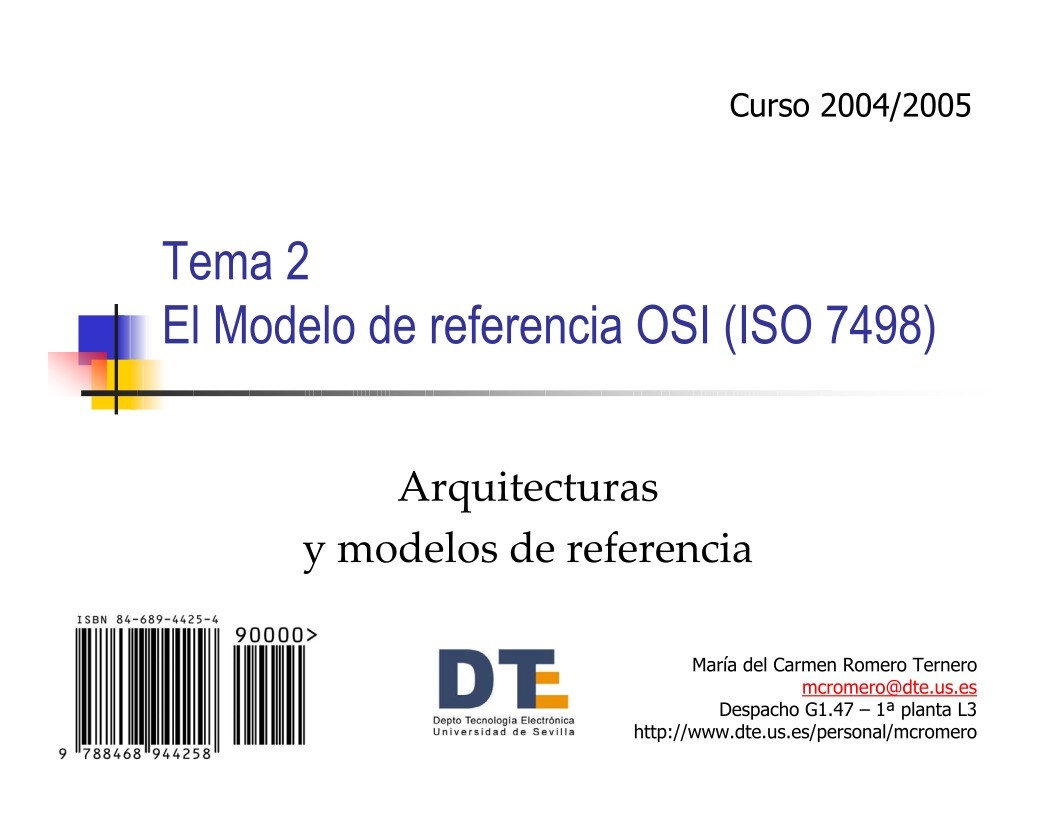 Imágen de pdf Tema 2 - El Modelo de referencia OSI (ISO 7498)