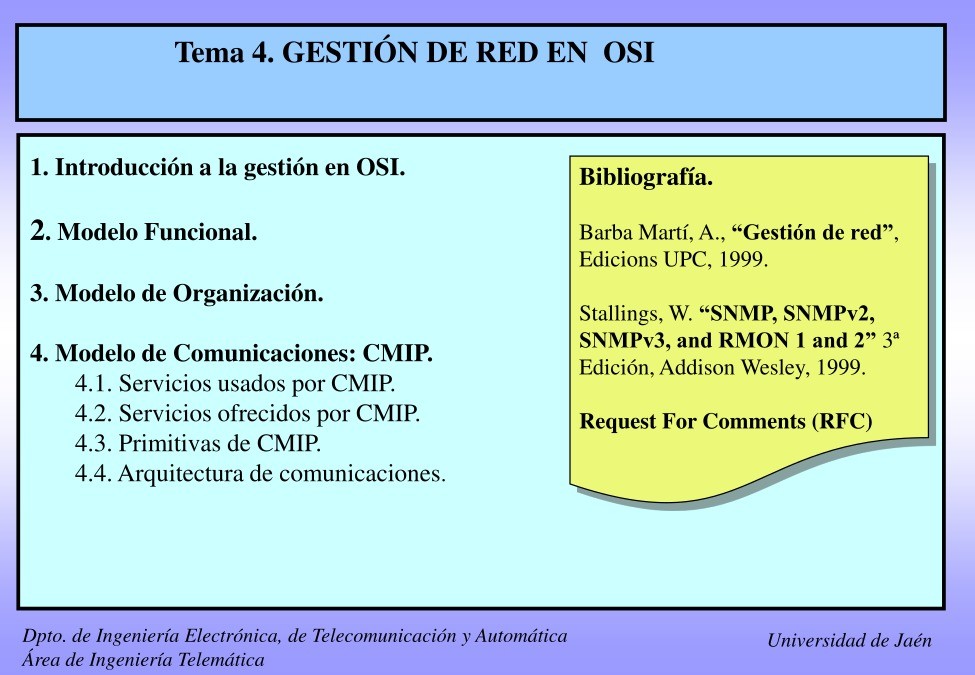 Imágen de pdf Tema 4. Gestión de red en OSI