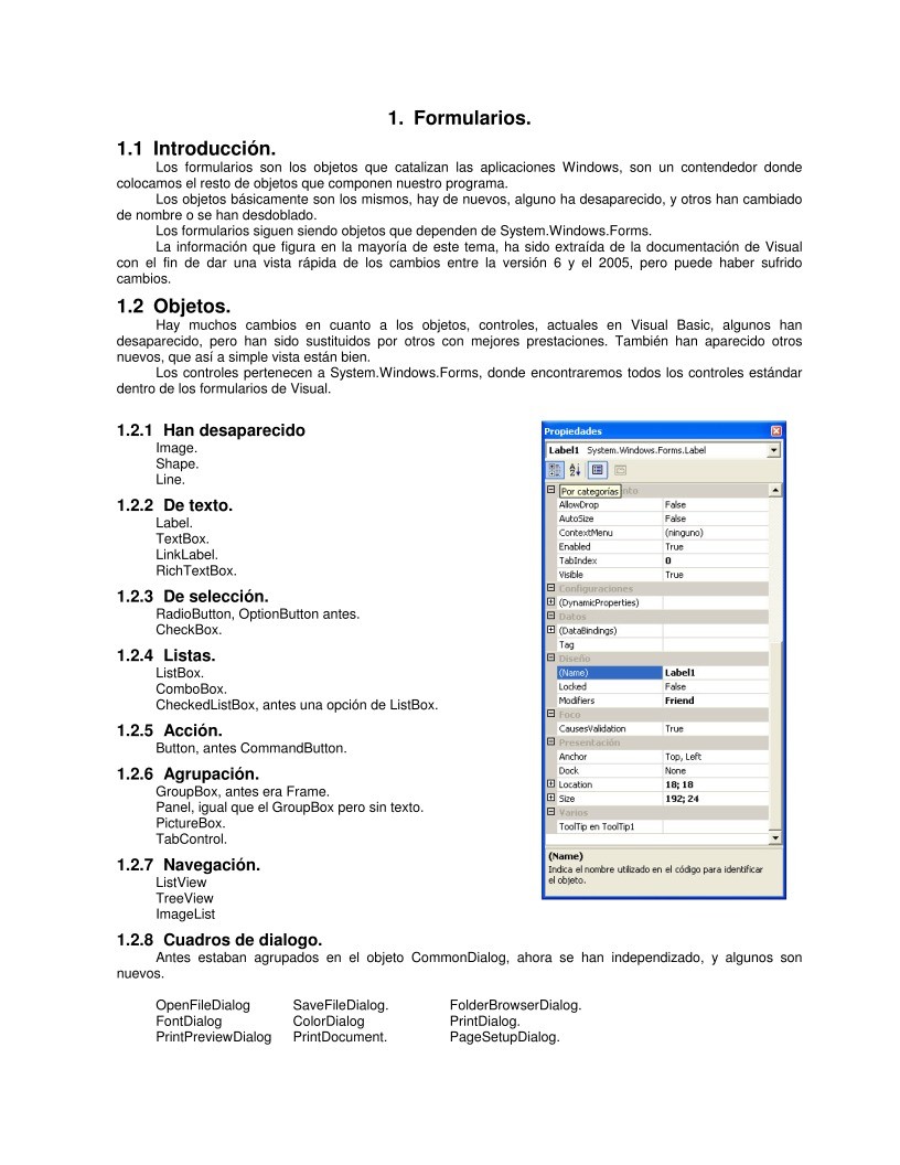 Imágen de pdf 1. Vb .Net 2005 - Formularios