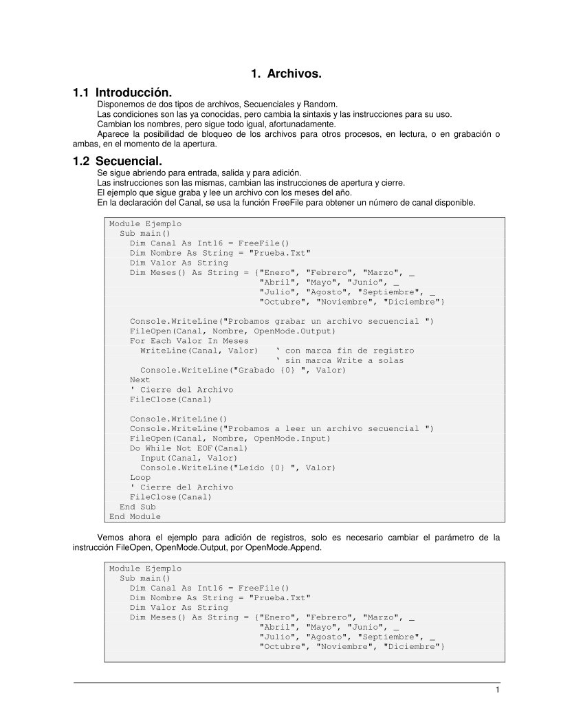 Imágen de pdf 1. Vb .Net 2005 - Archivos