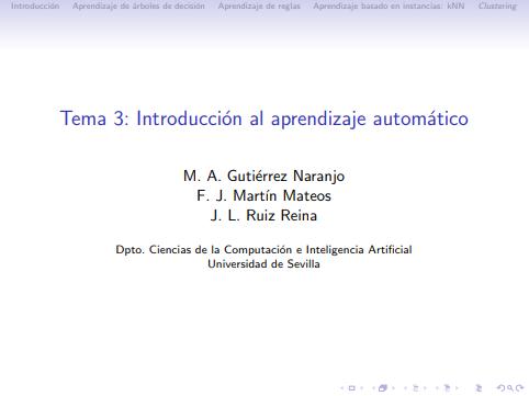 Imágen de pdf Tema 3: Introducción al aprendizaje automático