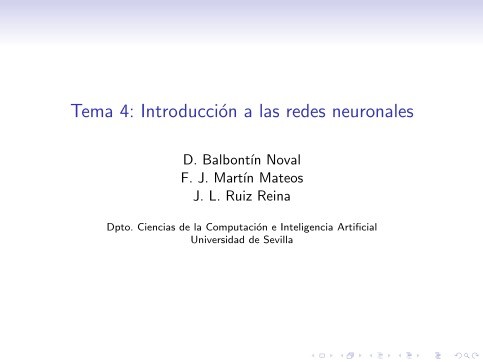 Imágen de pdf Tema 4: Introducción a las redes neuronales
