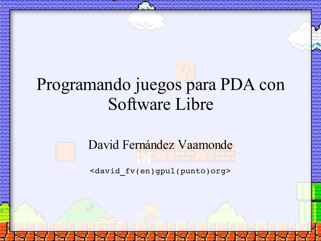 Imágen de pdf Programando juegos para PDA con Software Libre