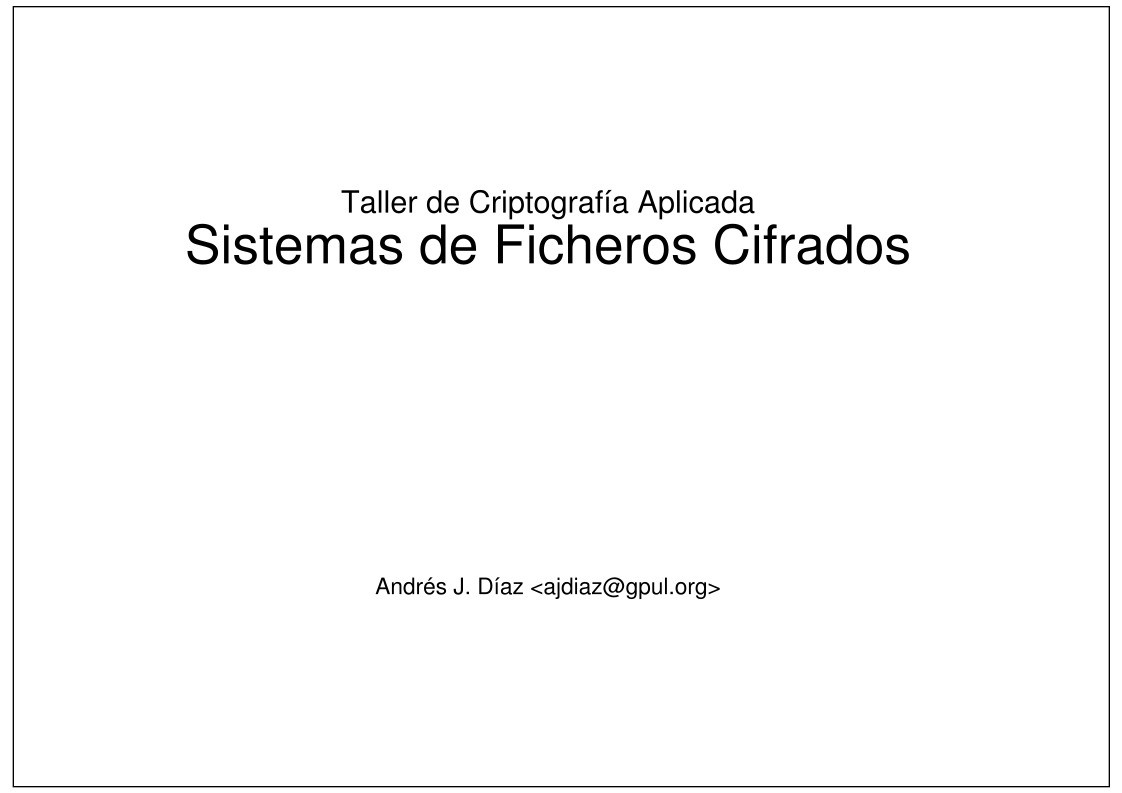 Imágen de pdf Sistemas de Ficheros Cifrados