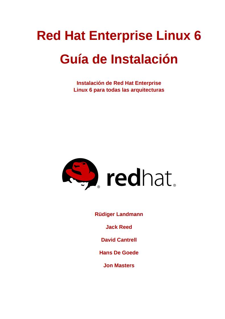 Imágen de pdf Guía de Instalación - Instalación de Red Hat Enterprise Linux 6 para todas las arquitecturas