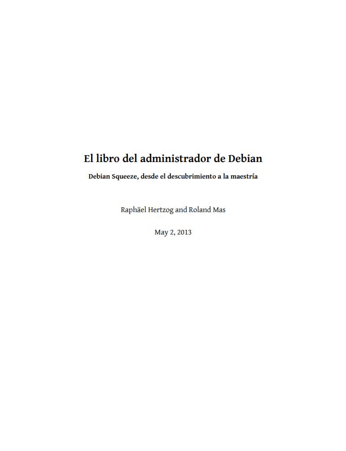 Imágen de pdf El libro del administrador de Debian