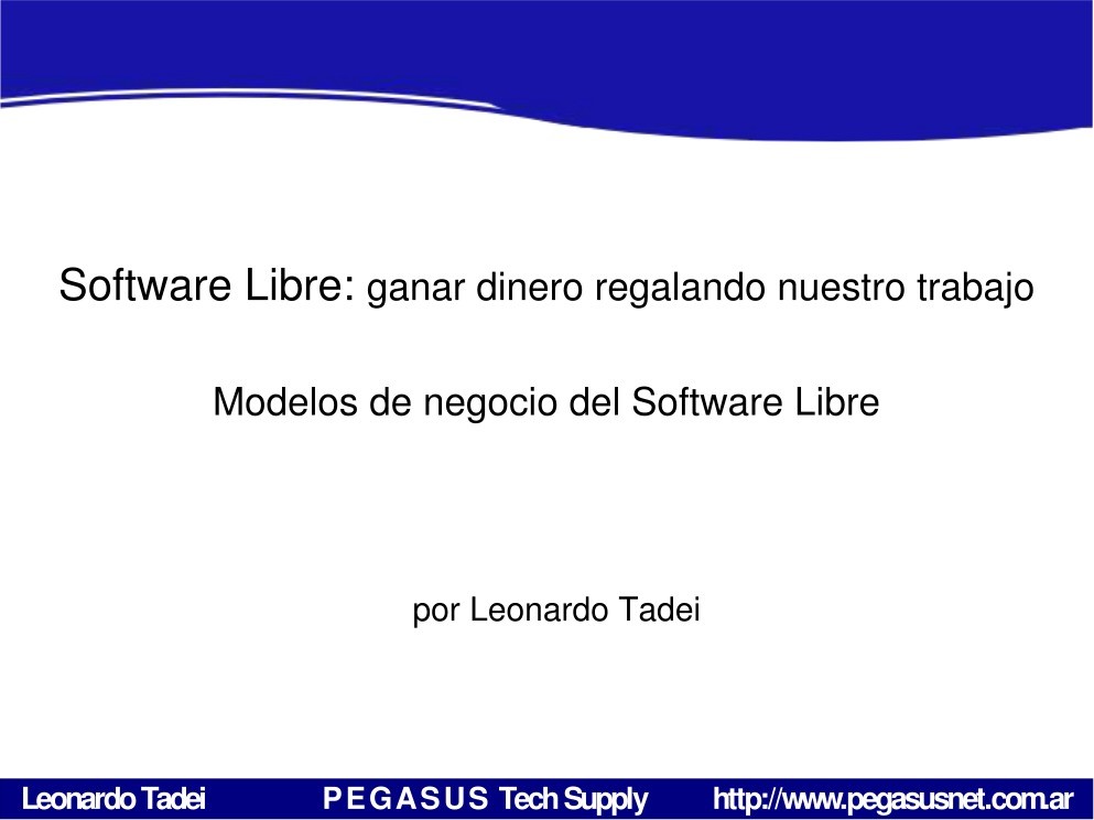 Imágen de pdf Software Libre: ganar dinero regalando nuestro trabajo