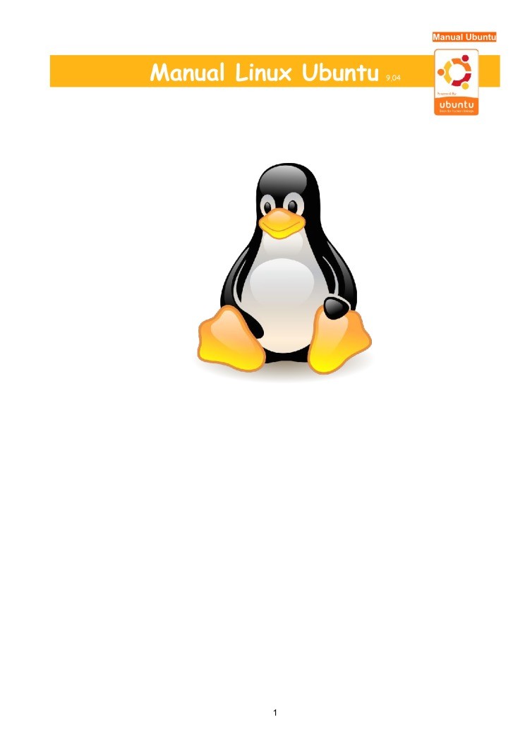 Imágen de pdf Manual Linux Ubuntu 9.04