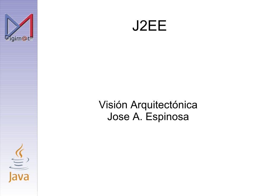 Imágen de pdf J2EE Visión Arquitectónica