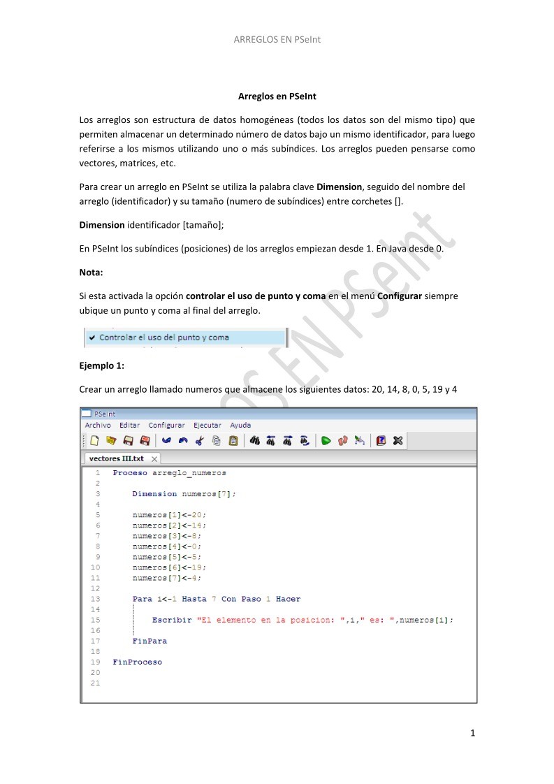 Imágen de pdf Arreglos en PSeInt