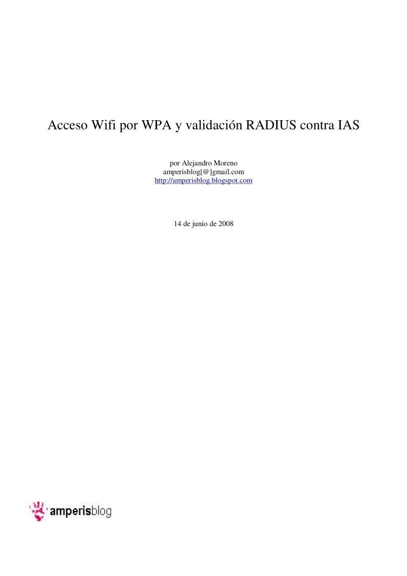 Imágen de pdf Acceso Wifi por WPA y validación RADIUS contra IAS